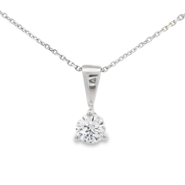 Diamond Solitaire Pendant - 1/4 Ct