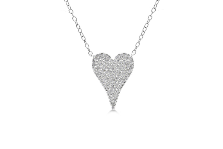 Dripping CZ Heart Necklace