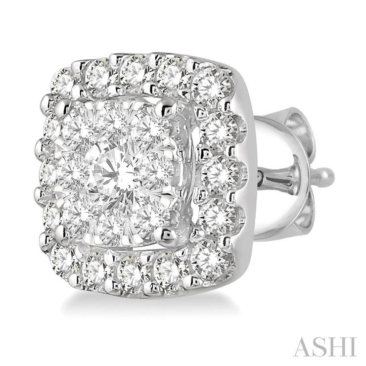 ASHI - 1/2 CARAT DIAMOND CLUSTER STUDS