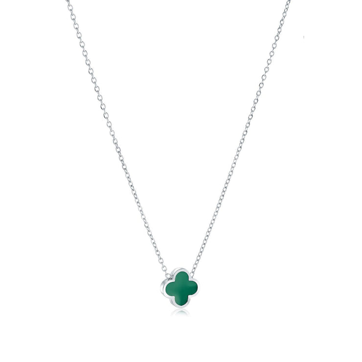 Italgem - Stainless Steel Green Enamel Clover 18"