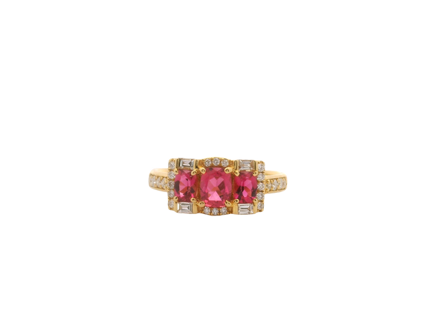 Tourmaline & Diamond Ring