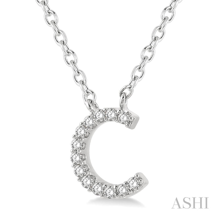 Ashi - 'C' Diamond Initial Pendant