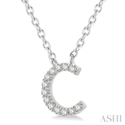 ASHI - 'C' DIAMOND INITIAL PENDANT