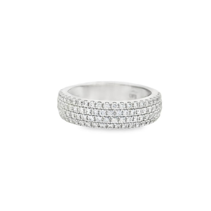 DIAMONDS FOREVER - 4 ROW PAVE DIAMOND BAND