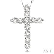 ASHI - 3/4 CARAT CROSS DIAMOND PENDANT