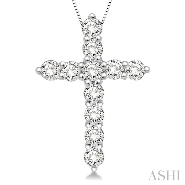 ASHI - 3/4 CARAT CROSS DIAMOND PENDANT