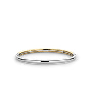 TI SENTO - GOLD PLATED CUBIC ZIRCONIA BANGLE BRACELET