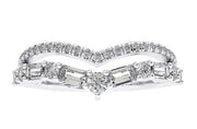 Double Row Diamond Pointed Band