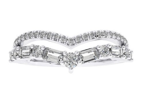Double Row Diamond Pointed Band