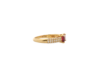 Rubellite Tourmaline & Diamond Ring