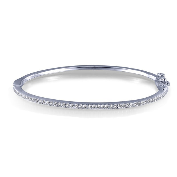 LAFONN - STERLING SILVER SIMULATED DIAMOND BANGLE