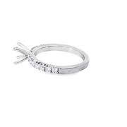 PRONG SET SINGLE ROW ENGAGEMENT RING MOUNTING - 0.50 TCW