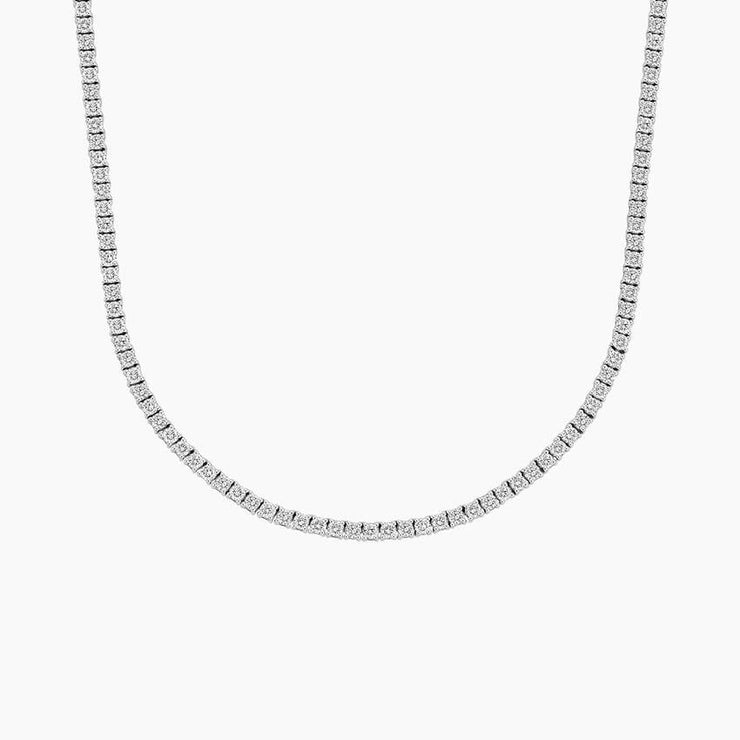 White Gold Tennis Necklace - 5 1/2 Ct