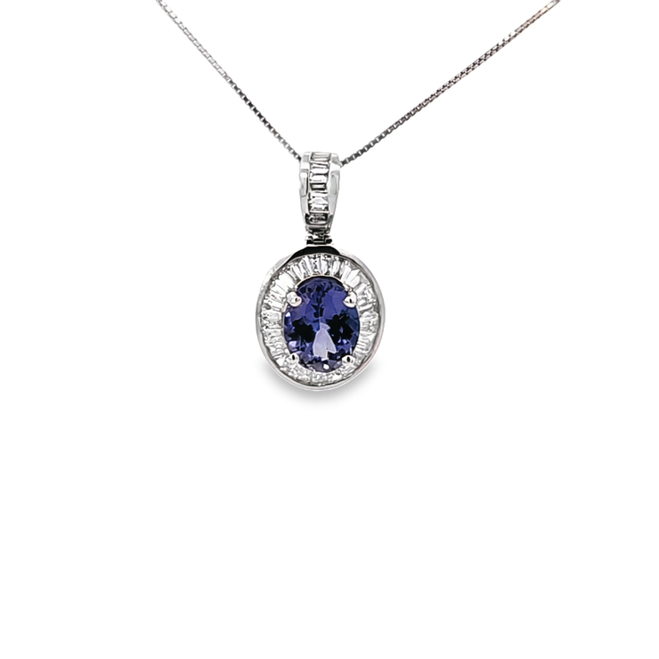 TANZANITE & DIAMOND PENDANT