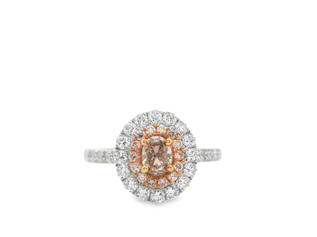 Pink & White Diamond Ring