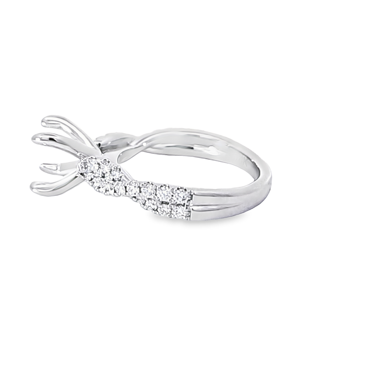 TWIST SHANK DIAMOND ENGAGEMENT RING SETTING - 0.55 TCW