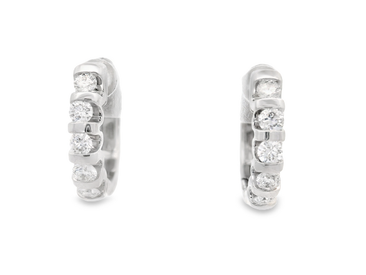 Bar Set Huggie Hoop Earrings