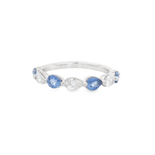 Alternating Sapphire & Diamond Band