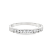 Channel Set Diamond Wedding Band