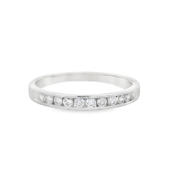 Channel Set Diamond Wedding Band