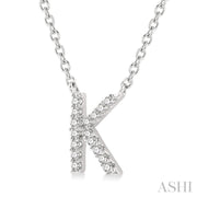 ASHI - 'K' DIAMOND INITIAL PENDANT