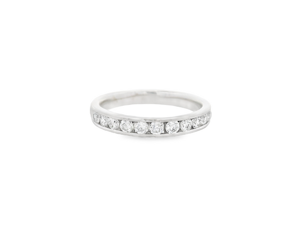 Channel Set Diamond Wedding Band