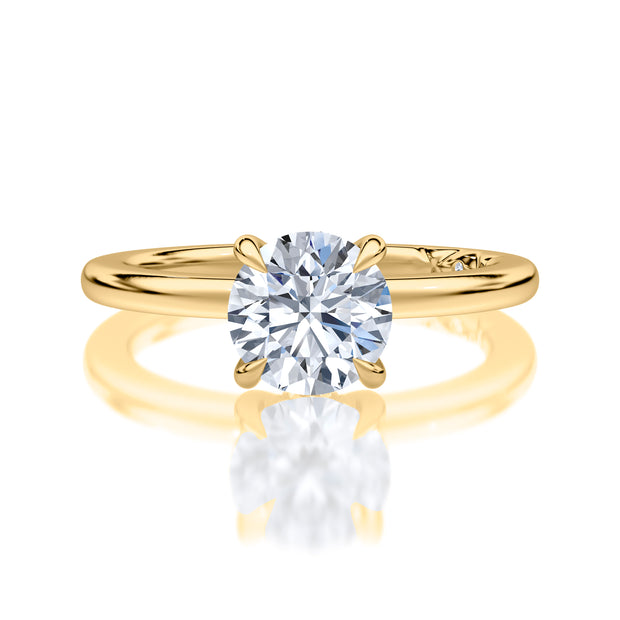 A Jaffe - Hidden Halo Diamond Engagement Ring Setting