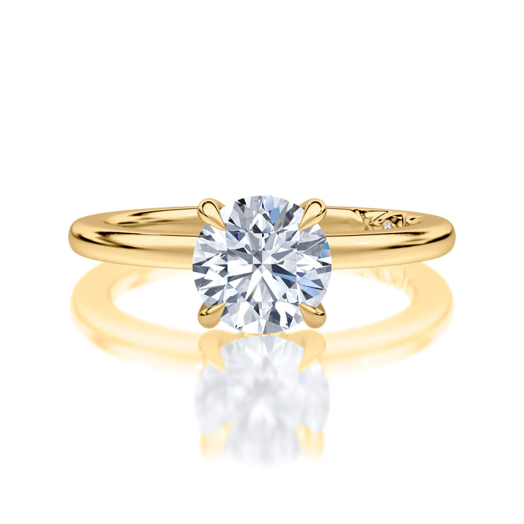 A Jaffe - Hidden Halo Diamond Engagement Ring Setting