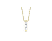 SHY CREATION - DIAMOND BAGUETTE NECKLACE