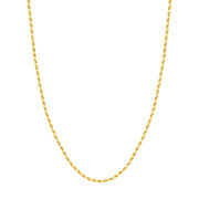 YELLOW GOLD SOLID ROPE CHAIN 22"