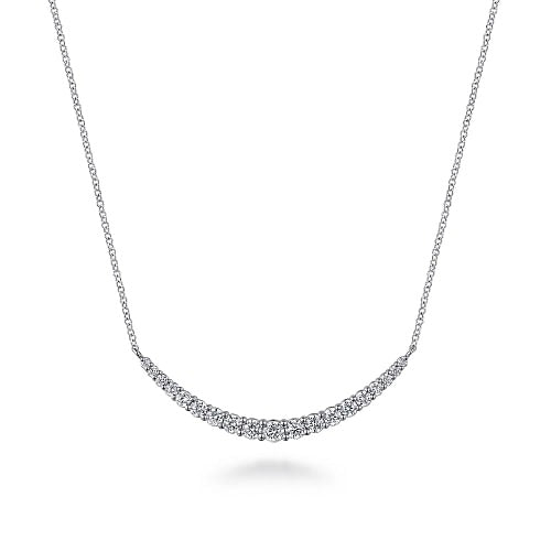 GABRIEL - DIAMOND CURVED BAR NECKLACE