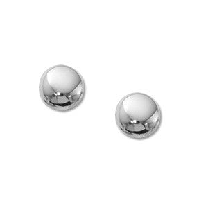 5MM WHITE GOLD BALL STUD EARRINGS