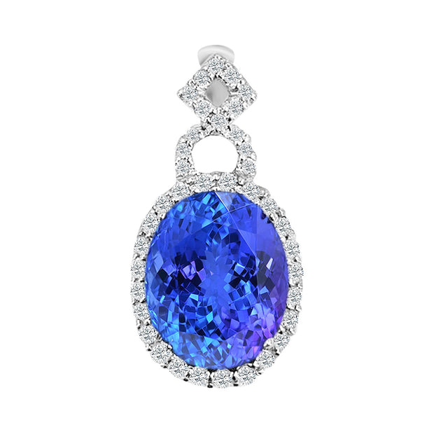 TANZANITE & DIAMOND PENDANT