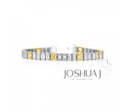Yellow & White Diamond Tennis Bracelet - 19 Ct