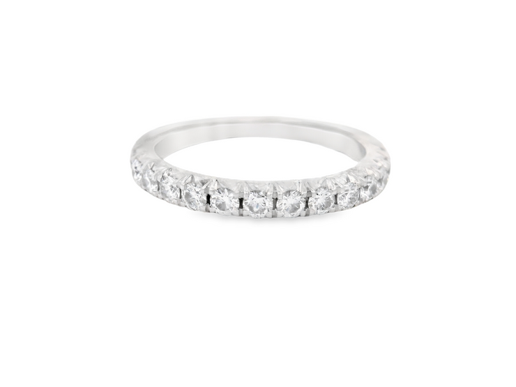 French Pave Diamond Wedding Band - 1/2 Ct