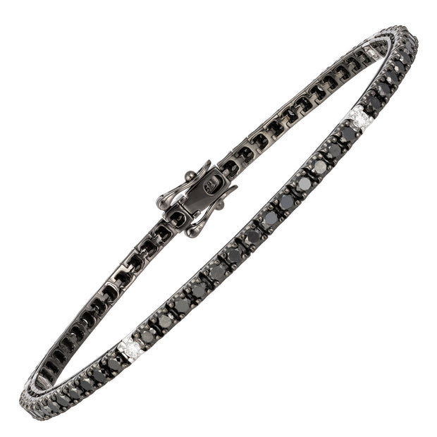 Black & White Diamond Tennis Bracelet