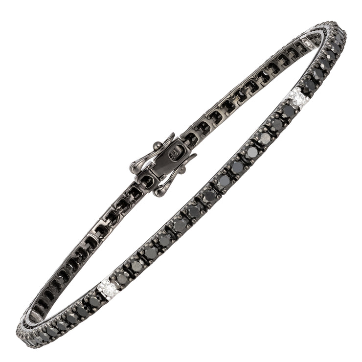 Black & White Diamond Tennis Bracelet