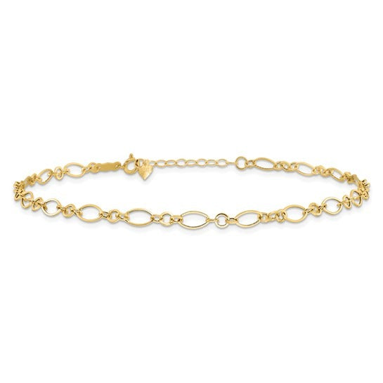 YELLOW GOLD ANKLET 10"