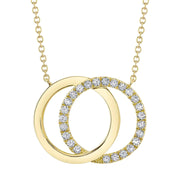 Shy Creation - Interlocking Circle Diamond Pendant