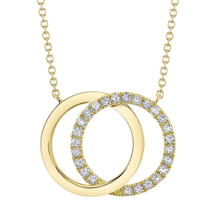 Shy Creation - Interlocking Circle Diamond Pendant