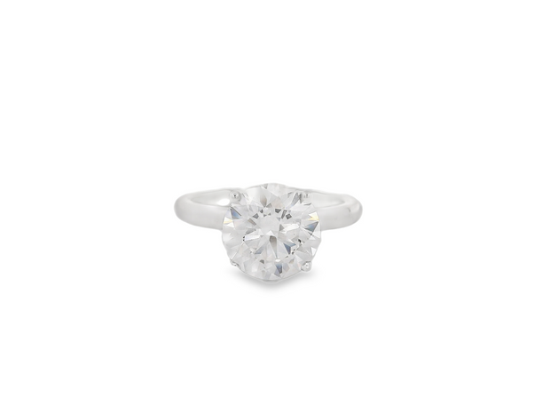 Hidden Halo Diamond Engagement Ring – 3 Ct Round Center