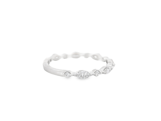 Marquise & Round Diamond Band