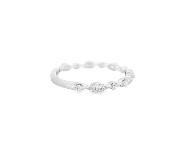 Marquise & Round Diamond Band