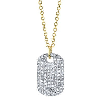 Shy Creation - Diamond Dog Tag Pendant