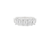 Emerald Diamond 5 Stone Band