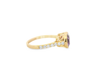 Amethyst & Diamond Ring