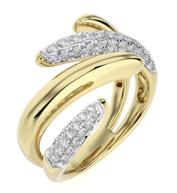 Diamond Bypass Ring