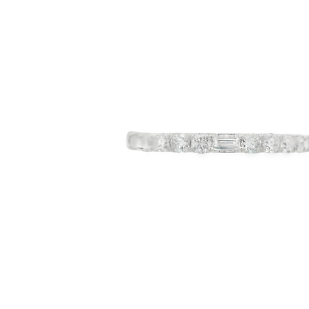 Baguette & Round Diamond Wedding Band