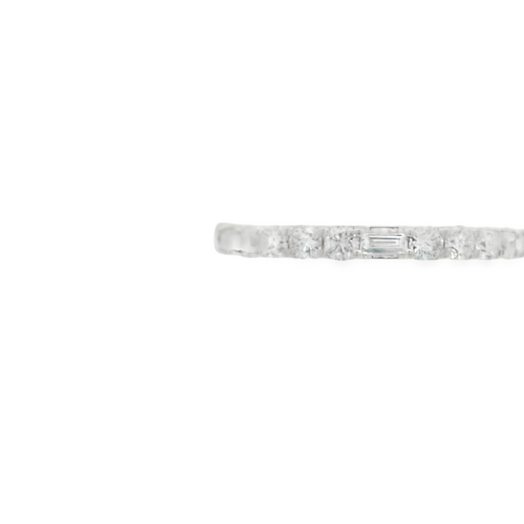 Baguette & Round Diamond Wedding Band