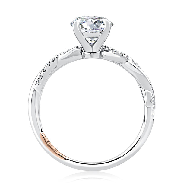 A Jaffe - Twist Shank Diamond Engagement Ring Setting
